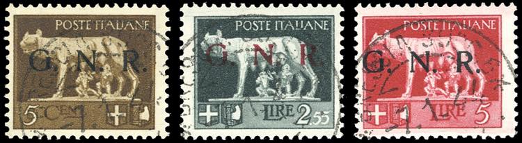 1943 - Soprastampa G.N.R. di ... 