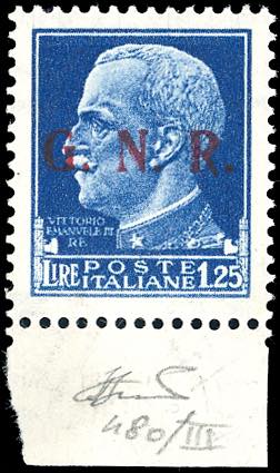 1943 - 1,25 lire, soprastampa ... 