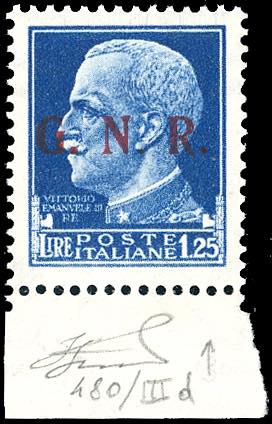 1943 - 1,25 lire, soprastampa ... 