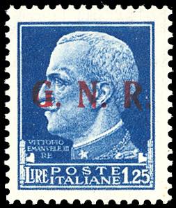 1943 - 1,25 lire, soprastampa ... 