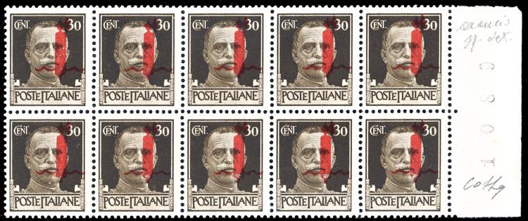 1944 - 10 cent. soprastampa fascio ... 