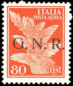 1943 - 80 cent. soprastampa G.N.R. ... 