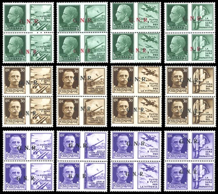 1943 - Soprastampati G.N.R. di ... 