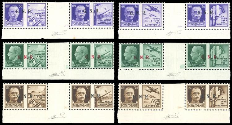 1943 - Soprastampati G.N.R. di ... 