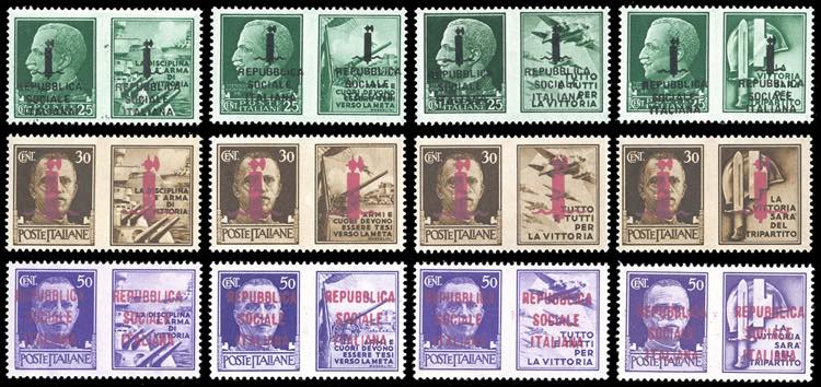 1944 - Soprastampati su entrambe ... 