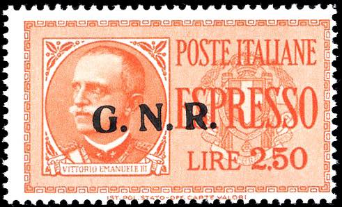 1943 - 2,50 lire, soprastampa ... 