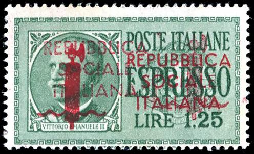 1944 - 1,25  lire soprastampato, ... 