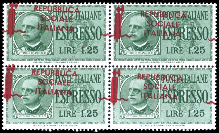 1944 - 1,25 lire soprastampato, ... 