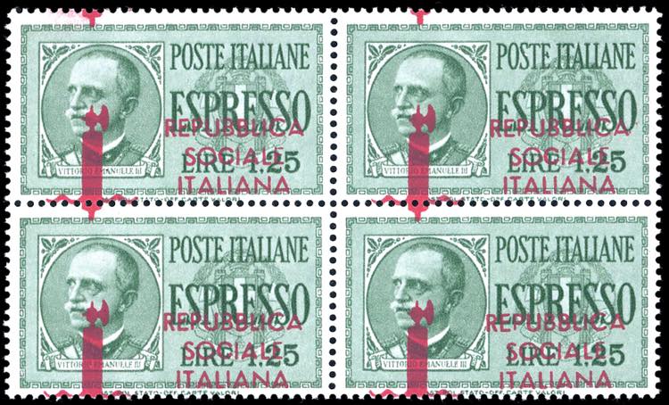 1944 - 1,25 lire, soprastampa in ... 