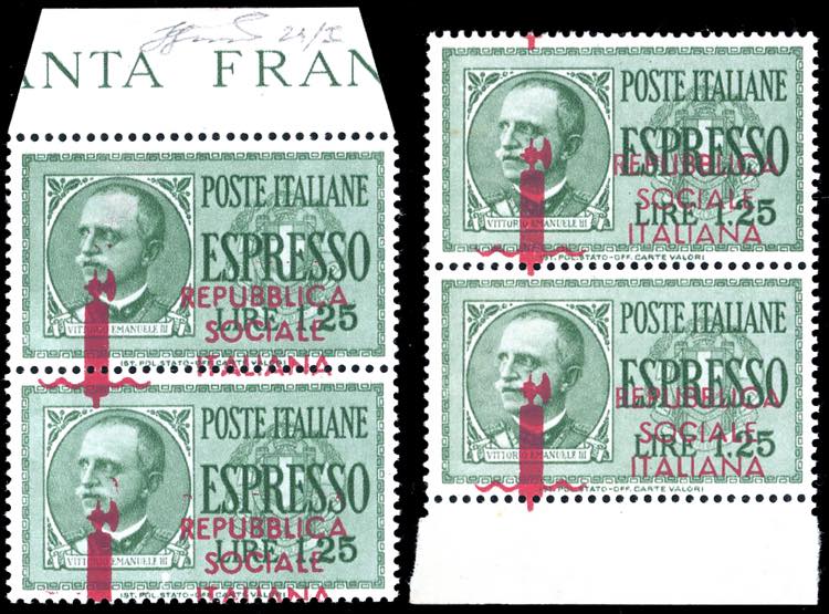 1944 - 1,25 lire, soprastampa in ... 