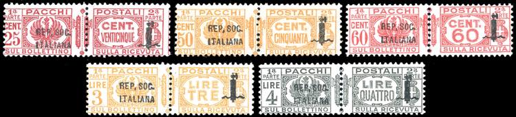 1944 - 25 cent., 50 cent., 60 ... 