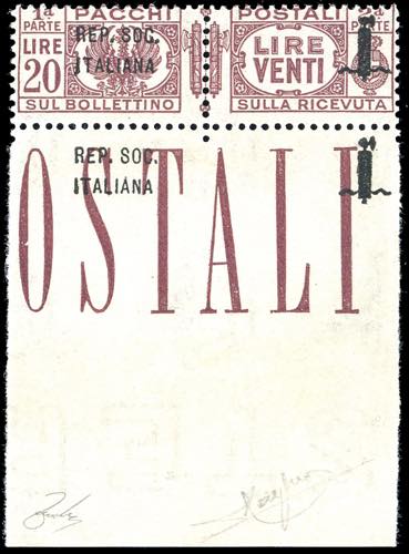 1944 - 20 lire, soprastampa ... 