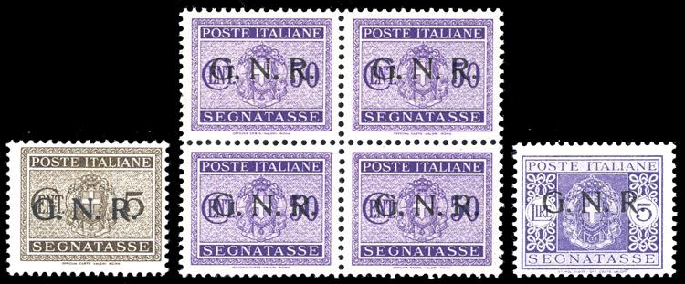 1944 - 5 cent., 50 cent. blocco di ... 