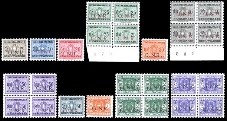 1943 - Soprastampati G.N.R. di ... 