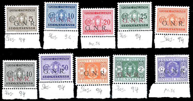 1943 - Soprastampati G.N.R. di ... 