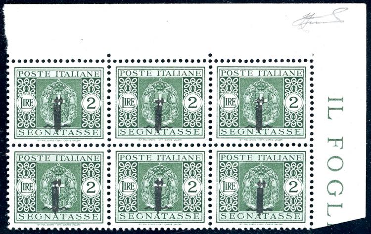 1944 - 2 lire verde, soprastampa ... 