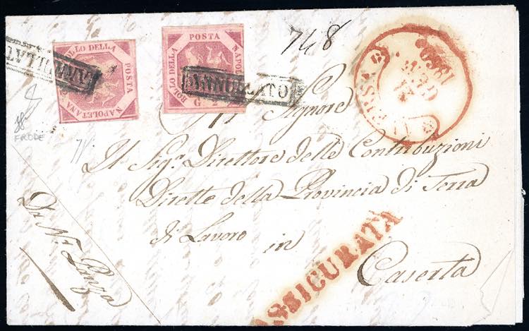 1860 - 2 grana III tavola (7), due ... 
