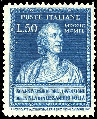 1949 - 50 lire Volta, dent. 13 1/4 ... 