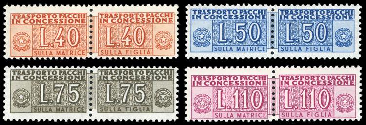 1953 - Filigrana ruota, serie ... 