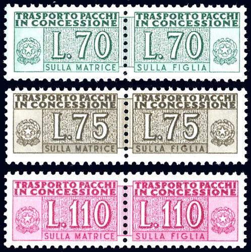 1955/66 - 70 lire, 75 lire e 110 ... 