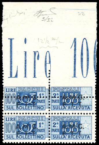 PACCHI POSTALI 1947 - 100 lire, ... 