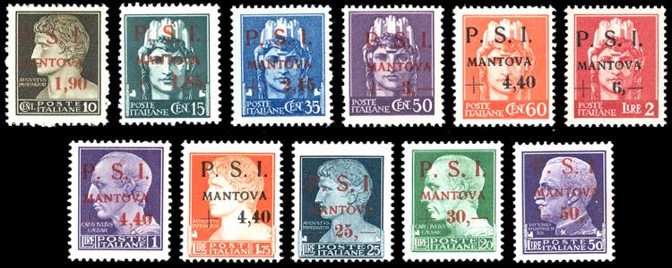 MANTOVA 1945 - Serie completa, ... 