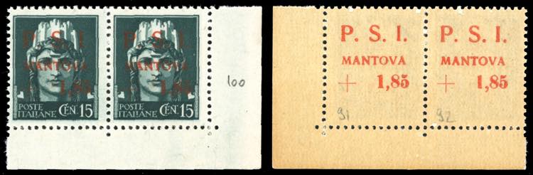 MANTOVA 1945 - 1,85 lire su 15 ... 