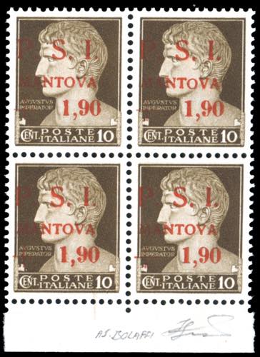 MANTOVA 1945 - 1,90 lire + 10 ... 