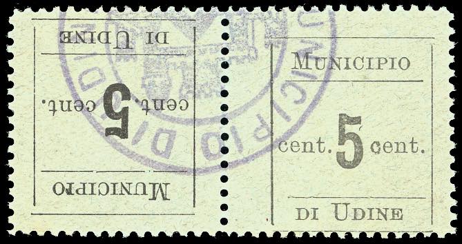 UDINE 1918 - 5 cent. nero su ... 