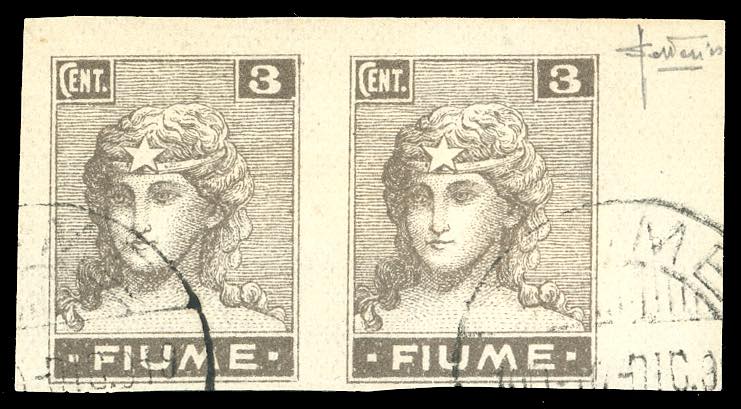 FIUME 1919 - 3 cent. Allegorie e ... 