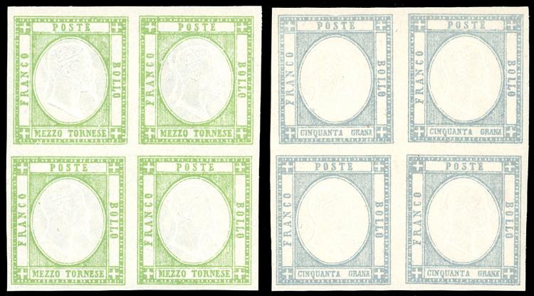 1861 - 1/2 tornese verde e 50 ... 