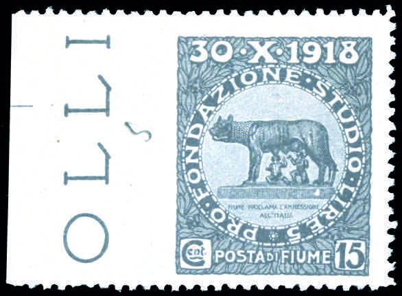 FIUME 1919 - 15 cent. Plebiscito, ... 