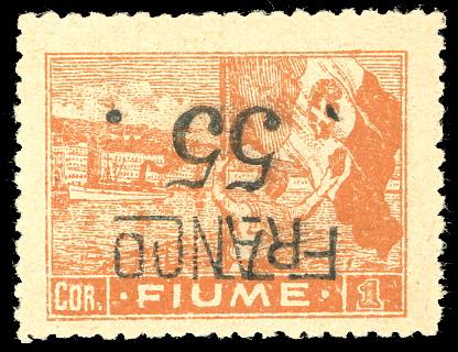 FIUME 1919/20 - 55 cent. su 1 cor. ... 