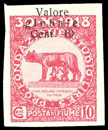 FIUME 1919 - 10 cent. su 10 cent. ... 