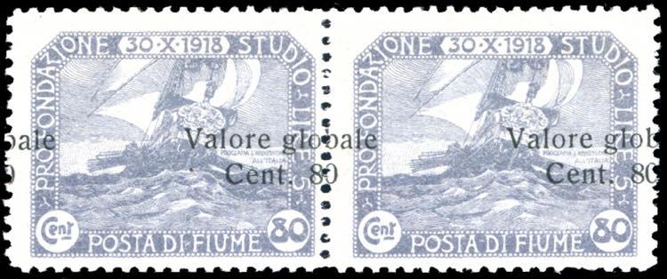 FIUME 1919 - 80 cent. su 80 cent. ... 