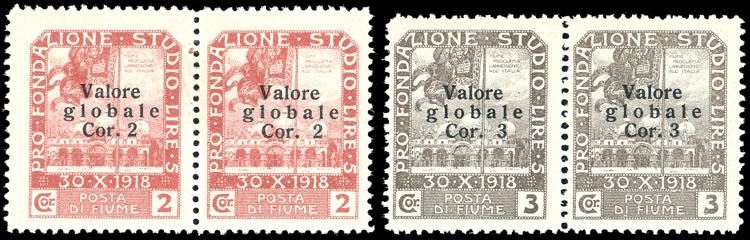 FIUME 1920 - 2 cor. su  2 cor. e 3 ... 