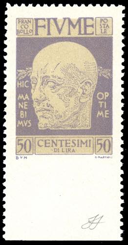 FIUME 1920 - 50 cent. DAnnunzio, ... 