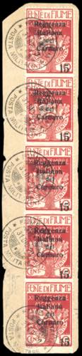 FIUME 1920 -  15 cent. su 10 cent. ... 