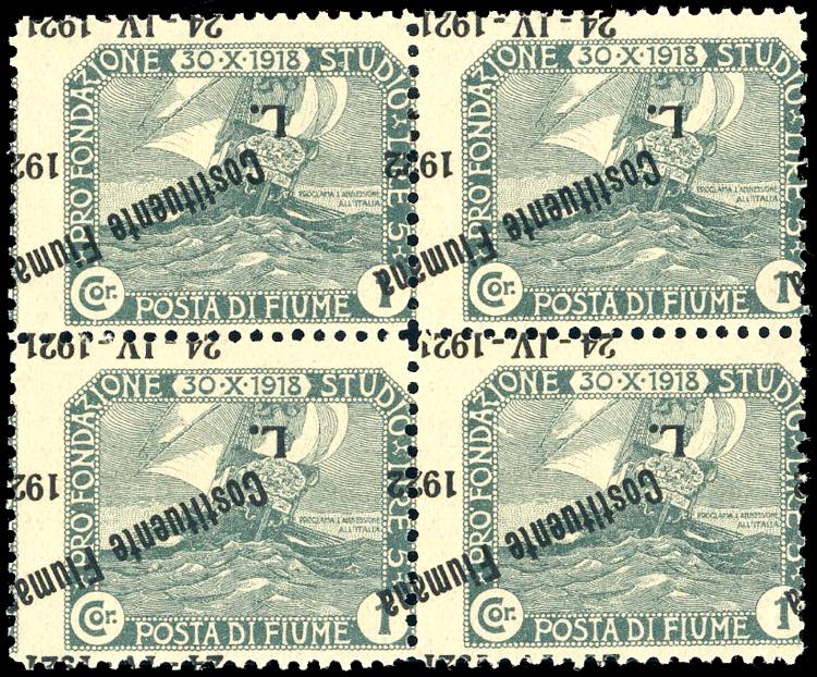 FIUME 1922 - 1 lira soprastampato ... 