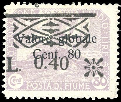 FIUME SEGNATASSE 1921 - 0,40 lire ... 