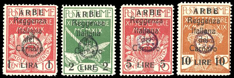 ARBE 1920 - 1 lira su 10 cent, 2 ... 