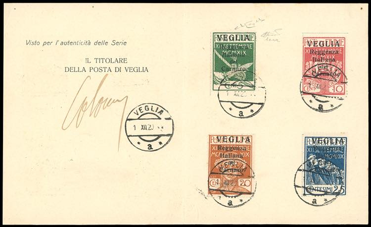 VEGLIA 1920 - Soprastampati in ... 