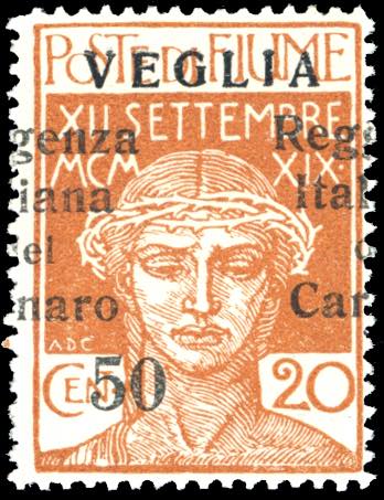 VEGLIA 1920 - 50 cent. su 20 cent. ... 