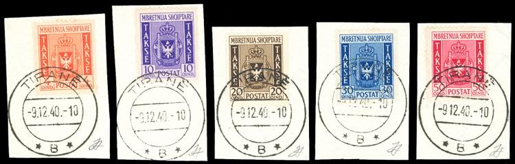 ALBANIA SEGNATASSE 1940 - Serie ... 