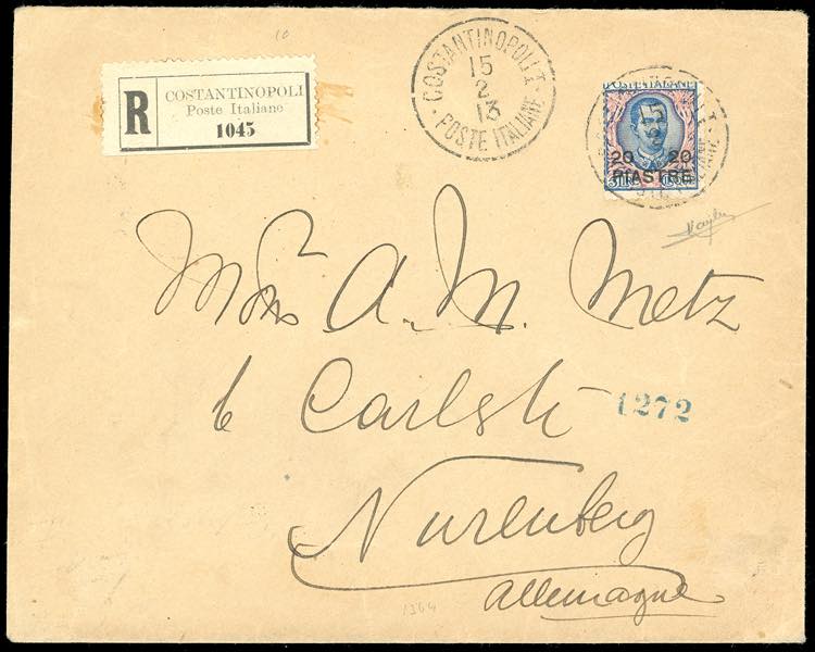 COSTANTINOPOLI 1913 - 20 pi. su 5 ... 