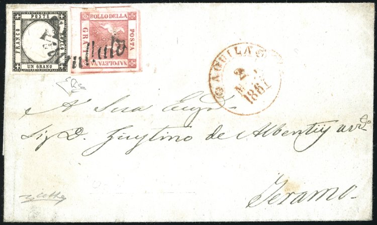 1861 - 1 grano rosa carminio, II ... 