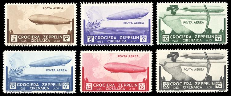 POSTA AEREA 1933 - Zeppelin, serie ... 