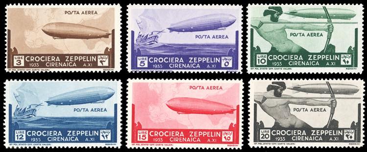 POSTA AEREA 1933 - Zeppelin, serie ... 