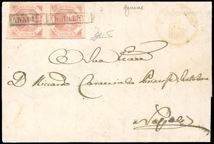 AGNONE, annullato + cerchio punti ... 