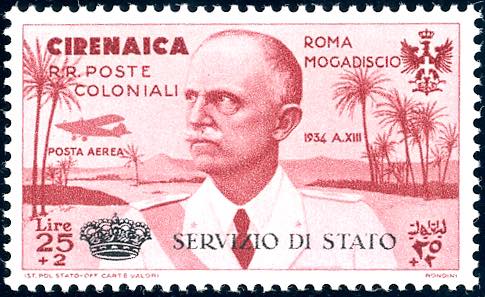 SERVIZIO AEREO 1934 - 25 + 2 lire ... 